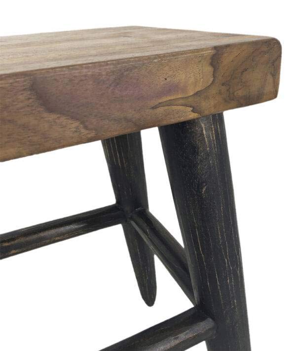 Banqueta Retangular com Pernas Pretas 698311