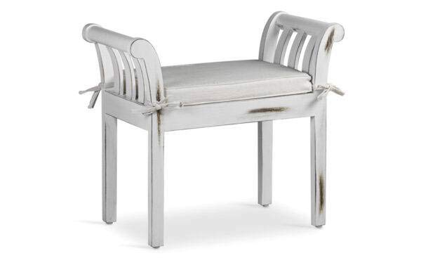 Banqueta Kipas Branca com Almofada 866011B