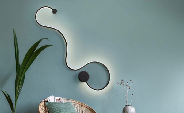 Candeeiro Grafos 227018 Candeeiro de Parede Grafos Black 227018