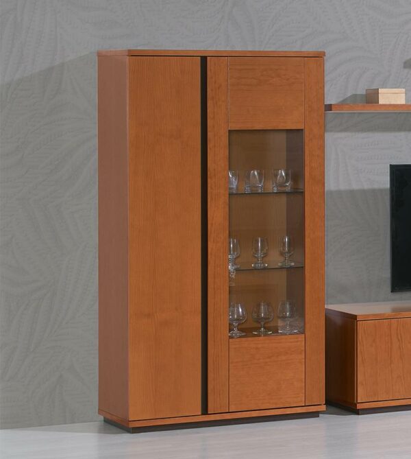 Elemento Cristaleira Chiado Wengué Pinho Mel Lourini | Moveistore - Lo