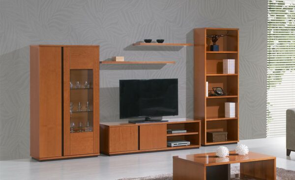 Elemento Cristaleira Chiado Wengué Pinho Mel Lourini | Moveistore - Lo