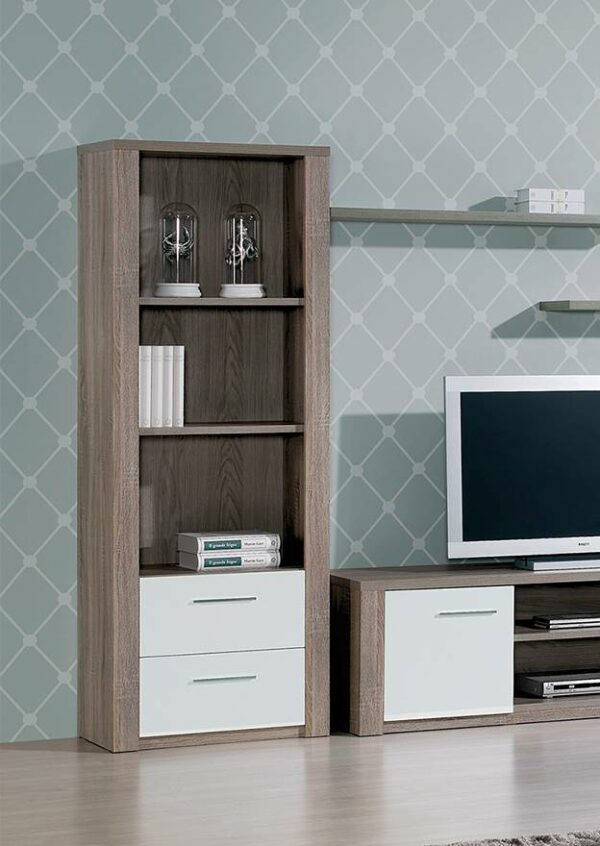 Elemento Gavetas Paris Carvalho Cinza/Branco Lourini