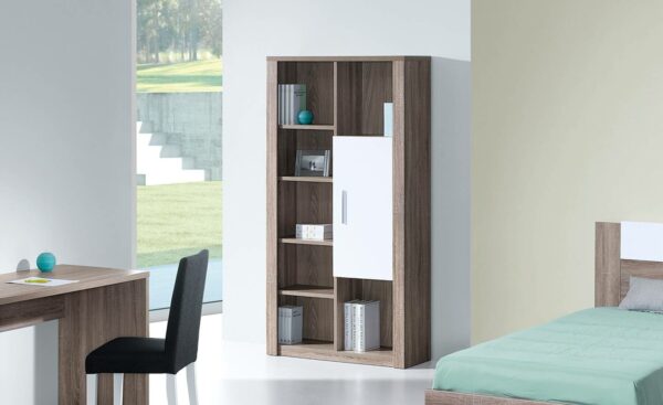 Elemento Prateleiras Paris Carvalho Cinza/Branco Lourini