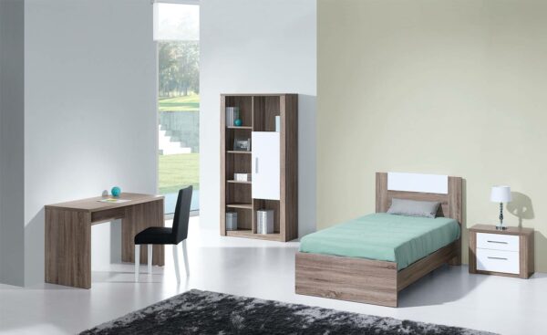 Elemento Prateleiras Paris Carvalho Cinza/Branco Lourini