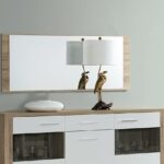 Espelho Paris Carvalho Natura/Branco Lourini