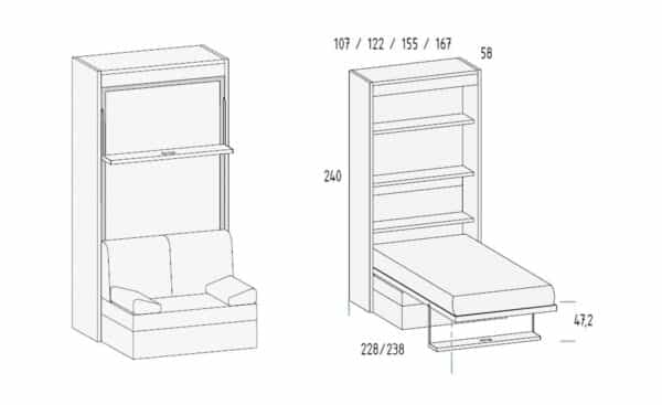 Cama Rebatível Sonrie c/ Sofá | Moveistore - Loja Online de Mobiliá
