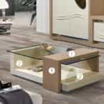 mesa de centro cristal