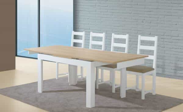 Mesa de Jantar Branco Carvalho Florença Lourini