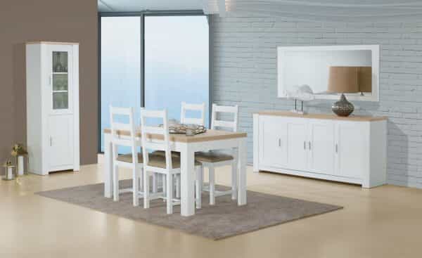 Mesa de Jantar Branco Carvalho Florença Lourini