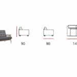 sofa de 2 lugares mellby