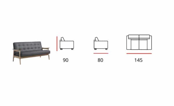 Sofá 2 Lugares Mellby | Moveistore - Loja Online de Mobiliário