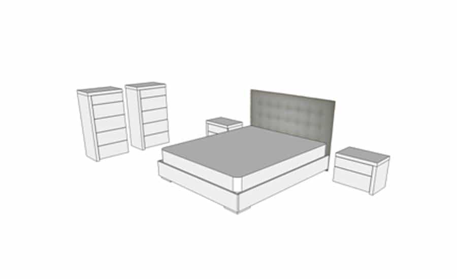 Cama Box de Casal 160x200 - - 3D Warehouse