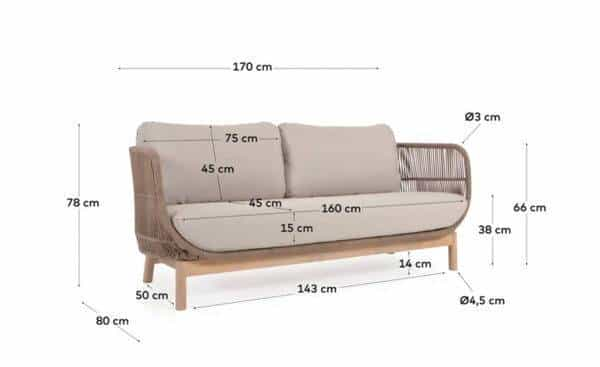 Sofá de Exterior Catalina (Verde YG0195J19, Beige YG0195J12)