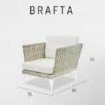 Cadeirão de Exterior Brafta