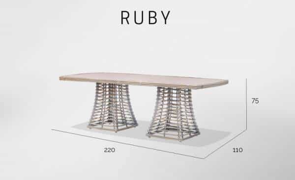 Mesa de Jantar de Exterior Ruby - Mobiliário de Exterior | Moveistore