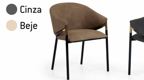 Cadeira Nobuck 829B2350A Cadeiras de Metal | Moveistore - Loja Online