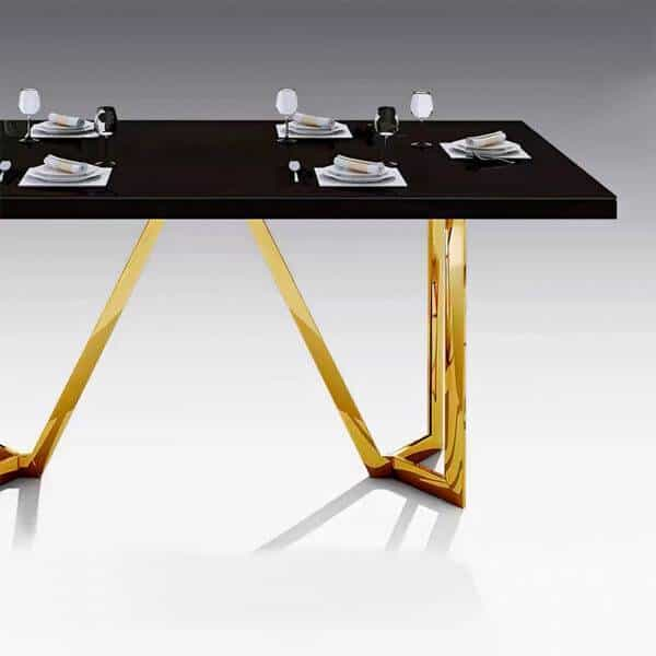 Mesa de Jantar Pé Dourado 883202W | Moveistore - Loja Online de Mobiliário