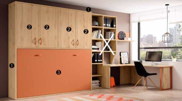 Cama Rebatível Horizontal com Arrumação LB 65 precos de Camas e Cabeceiras Moveistore Loja Online