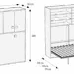 Cama Rebatível Horizontal com Arrumação LB 63