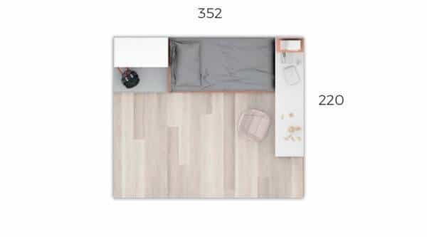 Quarto Juvenil Compacto LB 45 | Moveistore - Loja Online de Mobiliário