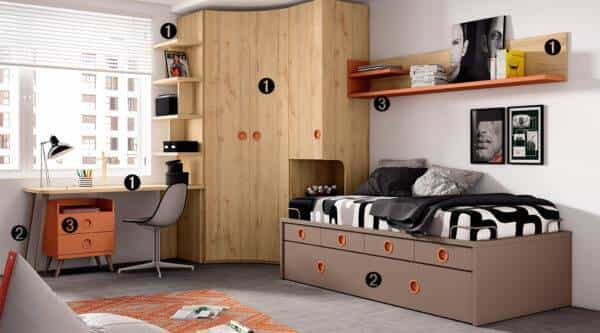 Quarto de Criança Compacto LB 32 | Moveistore - Loja Online de Mobiliário