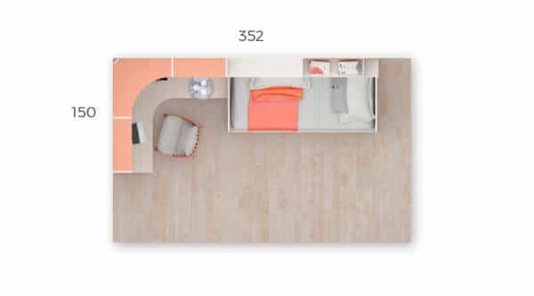 Quarto de Criança Compacto LB 58 precos de Quartos Juvenis Moveistore Loja Online de Móveis para Quarto de Criança