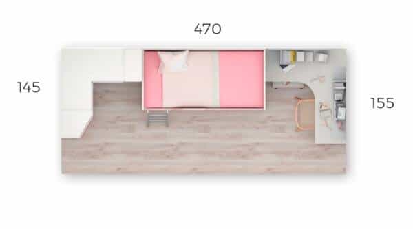 Quarto de Criança com Beliche LB 68 precos de Quartos Juvenis Moveistore Beliches com escada