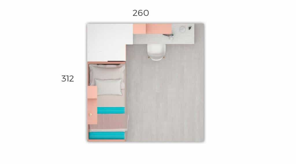 Quarto de Menina Cama Extra LB 41 | Moveistore - Loja Online de Móveis