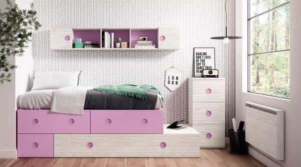 Quarto de Menina Compacto LB 61 precos de Quartos Juvenis Moveistore