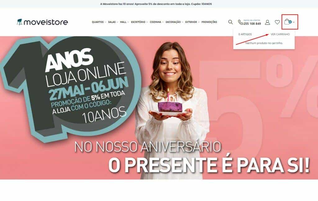 Carrinho de Compras Moveistore