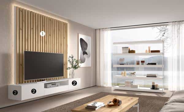 Móvel de TV c/ Painel Ripado New Royal 25 precos de Móveis de TV Moveistore Loja Online de Mobiliário e Decoração - Salas de Estar