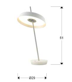 Candeeiro de Mesa Vertigo Branco Prata 147231 precos de Candeeiros de Mesa | Moveistore - Loja Onlinde de Decoração de Interiores
