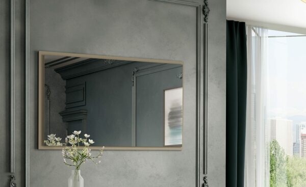 Imagem do Espelho Lacado Tyler - espelho retangular minimalista com moldura lacada a mate ou brilho.