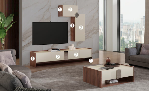 Imagem da Estante Rebecca com design moderno e elegante para sala de estar Moveistore