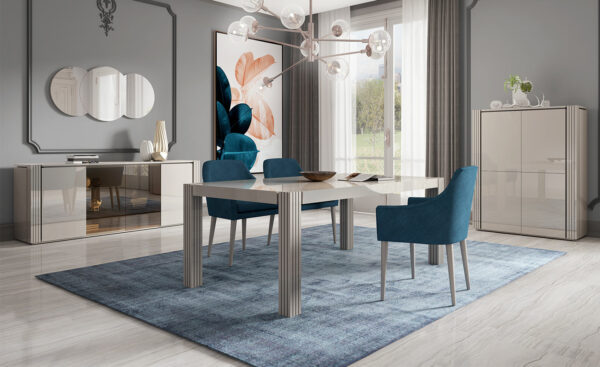 Imagem de Mesa de Jantar Lacada Juliet com design moderno e elegante em MDF lacado Moveistore