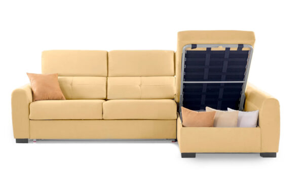 Sofá Chaise Com Cama Volda Moderno e Elegante com Baú de 80cm | Moveistore