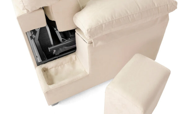 Sofá de Canto com Cama Venus com colchão e encosto de cabeça reclinável Moveistore