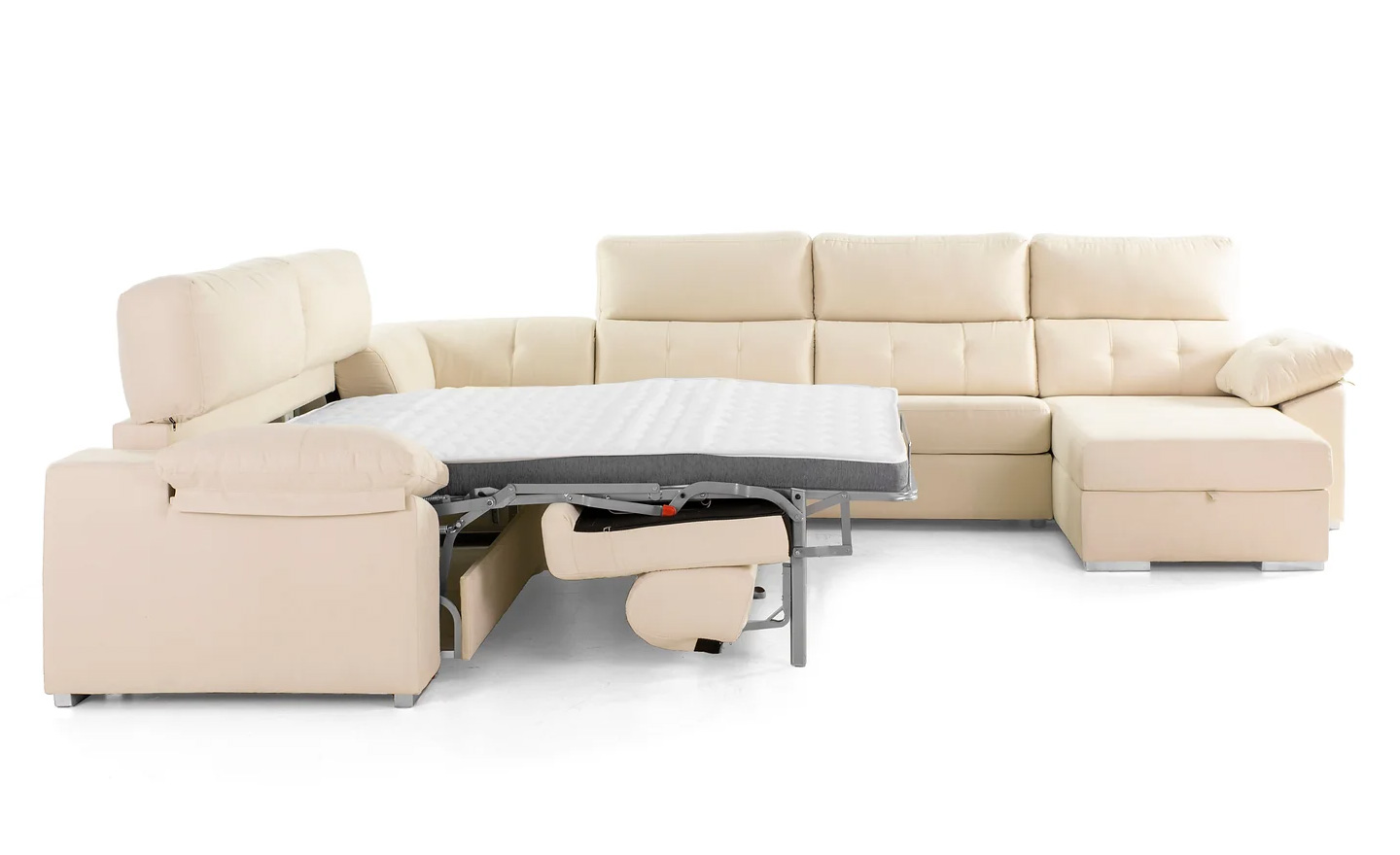 Sofá em "U" Venus moderno e elegante com cama e arrumação da Moveistore