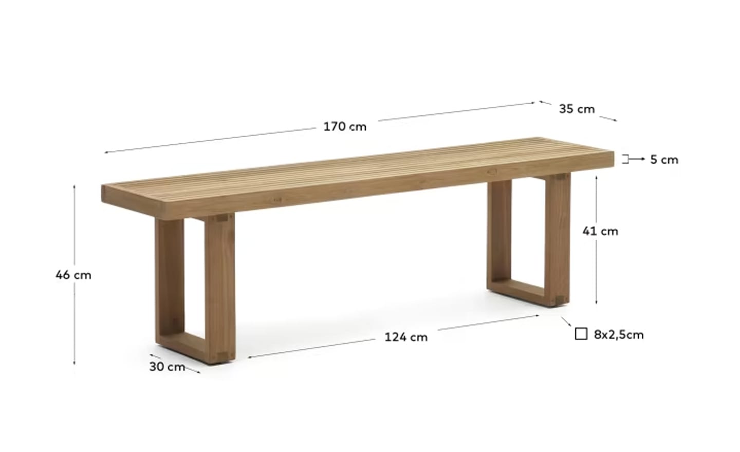 Banco de Exterior Canadell 170cm – J1200001MM46