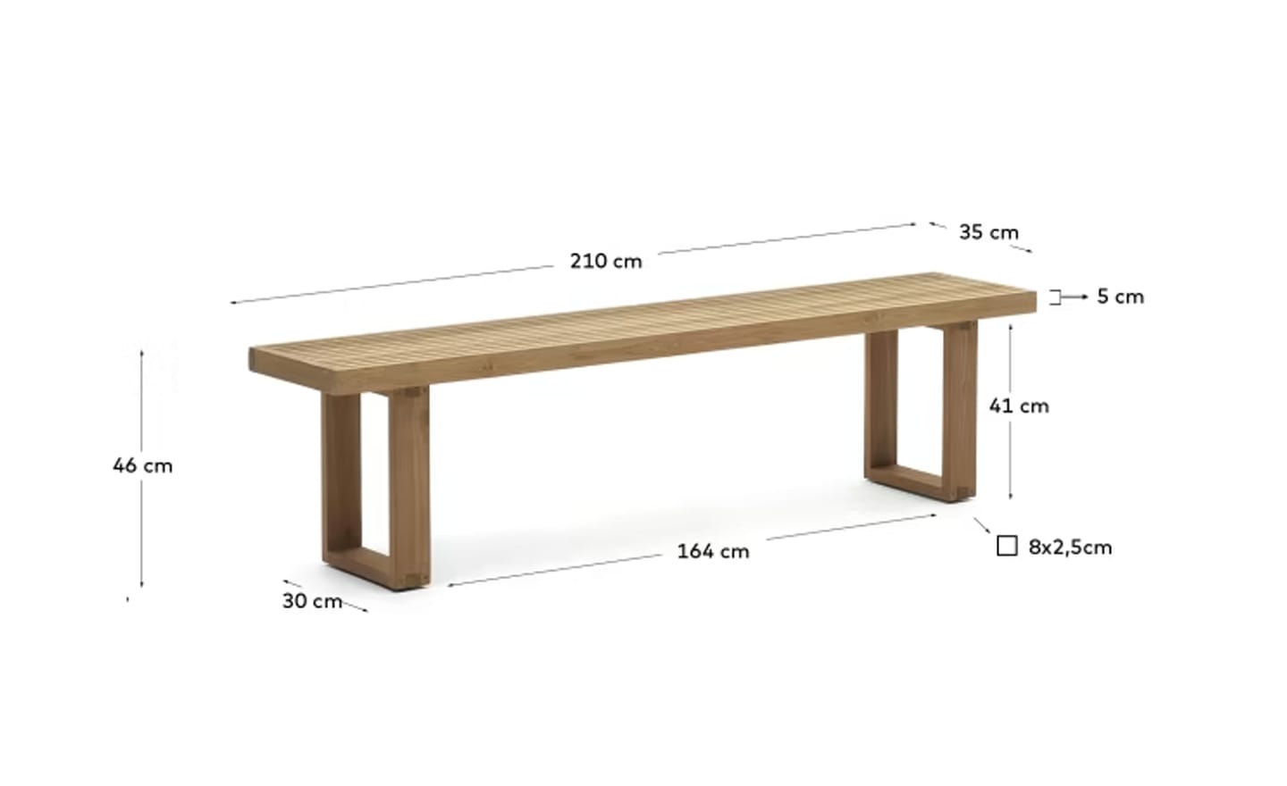 Banco de Exterior Canadell 210cm – J1200003MM46