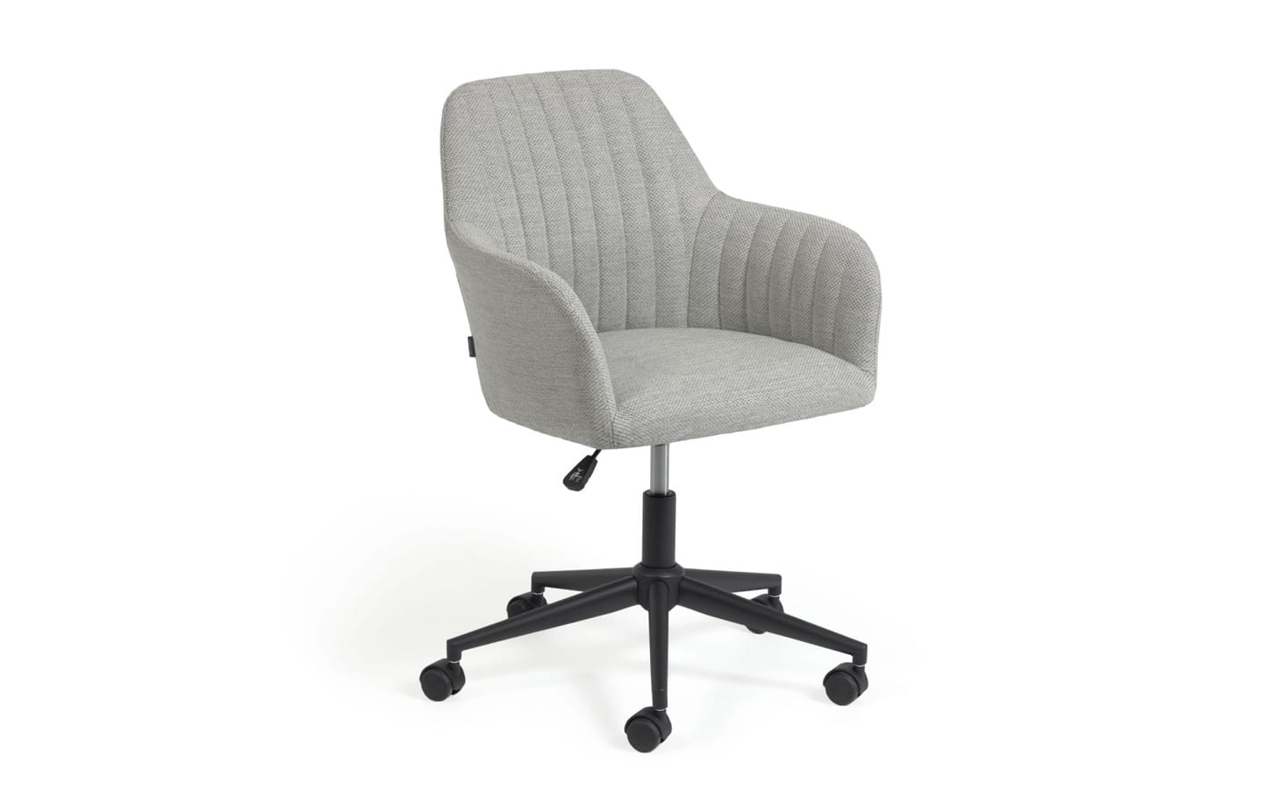 Cadeira de Escritório Madina Cinza Claro - CC2186VD14. Conforto e estilo em uma cadeira giratória com assento acolchoado e ajuste de altura. | Moveistore