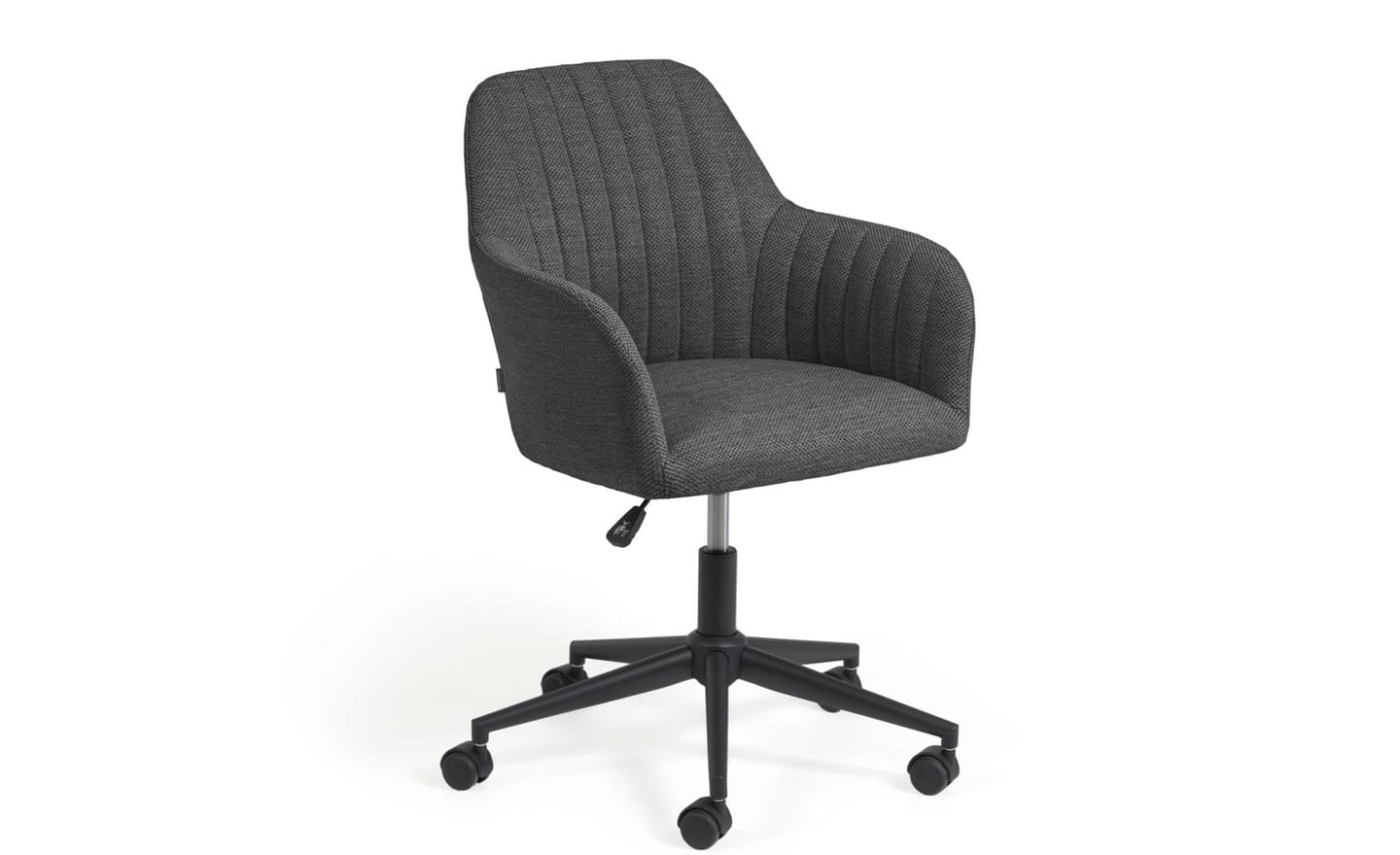 Cadeira de Escritório Madina Cinza Escuro - CC2186VD15. Conforto e estilo em uma cadeira giratória com assento acolchoado e ajuste de altura. | Moveistore