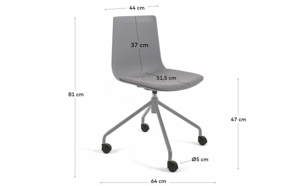 Cadeira de Escritório Ralfi Cinza - CC5209VD03 - Moveistore