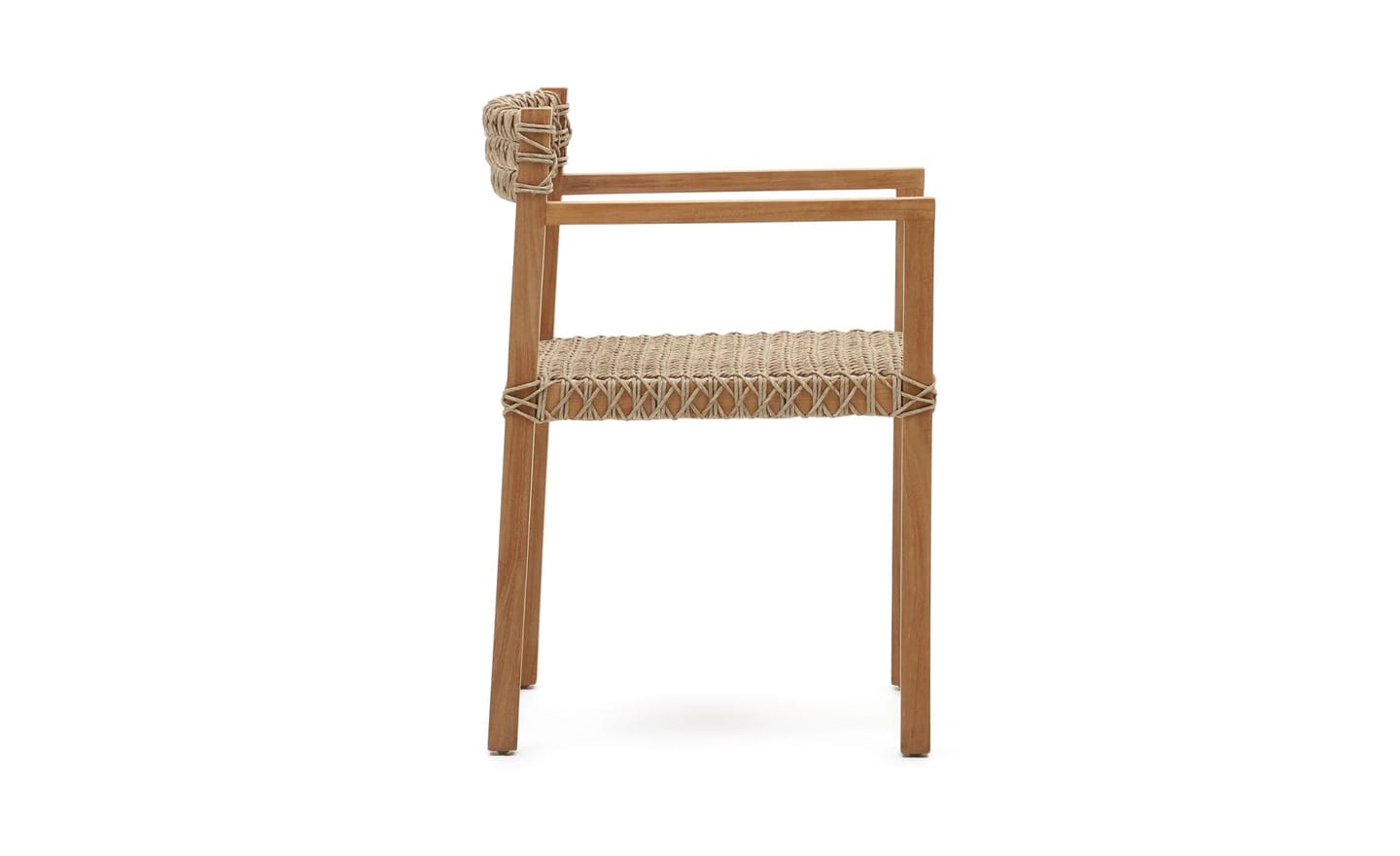 Cadeira de Exterior Giverola Madeira Maciça com assento e costa em corda trançada - J0600039MM46 | Moveistore