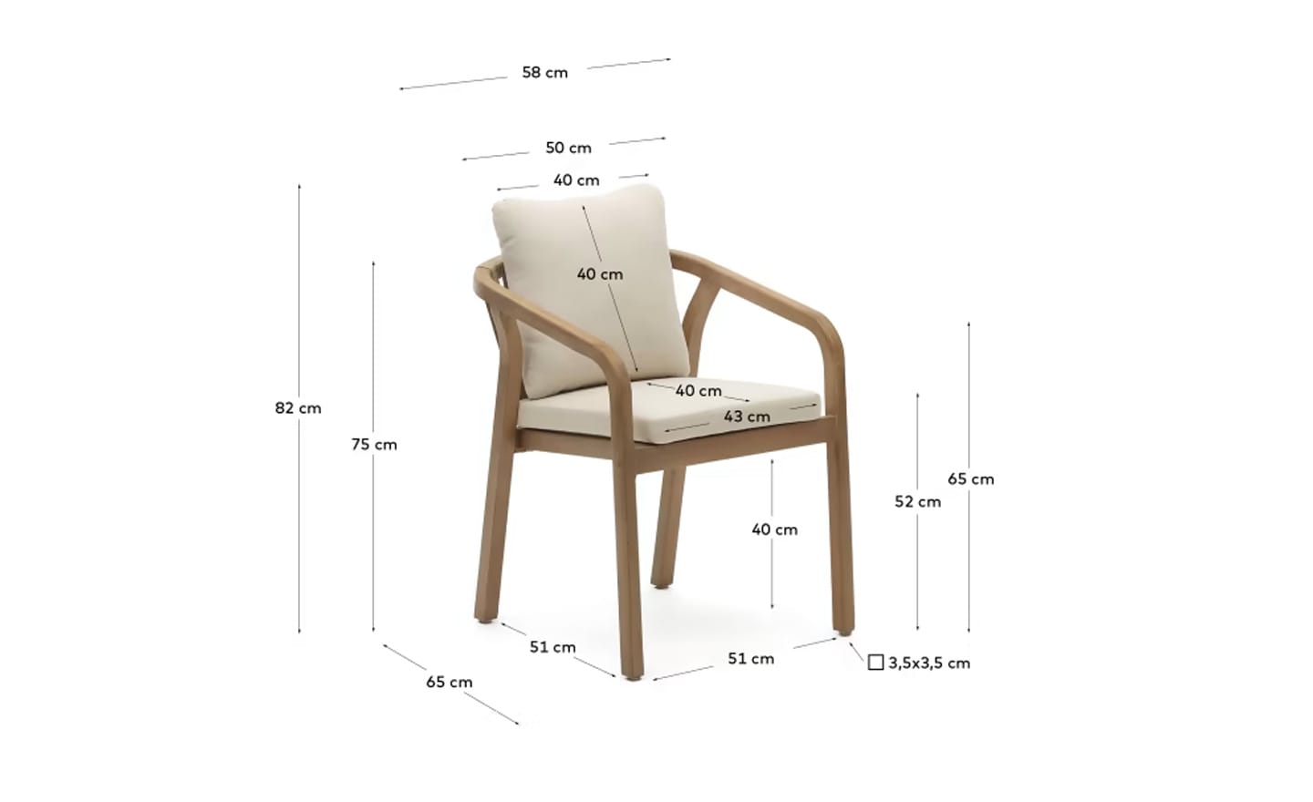 Cadeira de Exterior Malaret Bege J0600049JJ12 – Moveistore