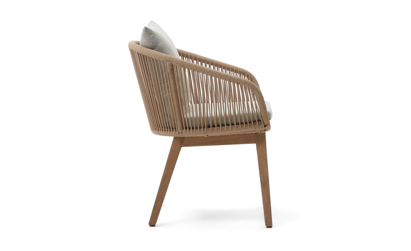 Cadeira de Exterior Portalo Beige em madeira maciça de acácia e corda trançada à mão - J0600051JJ12 | Moveistore