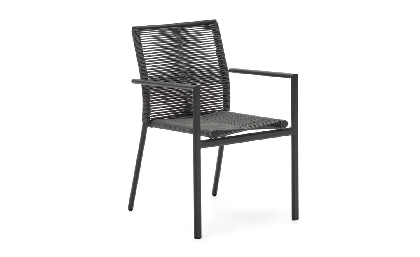 Cadeira de Exterior Culip Cinza com encosto e assento em corda trançada - J0600019NN02 | Moveistore
