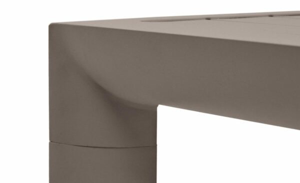 Mesa de Exterior Culip Castanho 220x90cm, mesa de jardim em alumínio resistente