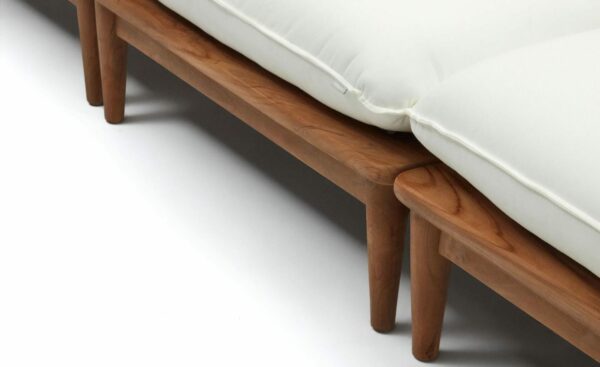 Conjunto de cadeirões e mesas de centro de exterior em madeira maciça de teca - J2100006JJ05 - Moveistore