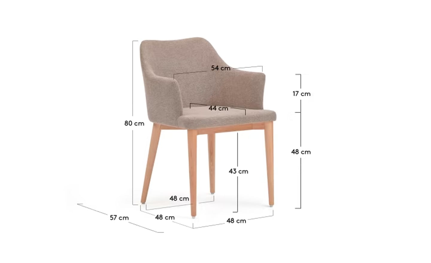 Cadeira Croft Chenille Castanho – CC0077KY10
